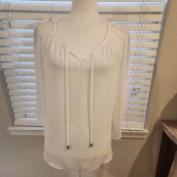ZAC & RACHEL Crisp White Blouse. NWT. Size Medium - Picture 1 of 12